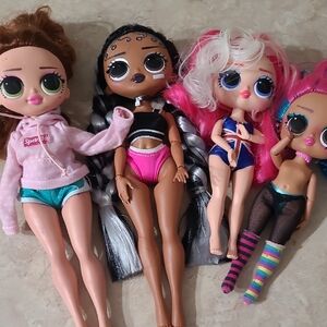 LOL Surprise OMG Dolls Lot of 4 MGA 2019 Mixed Outfits